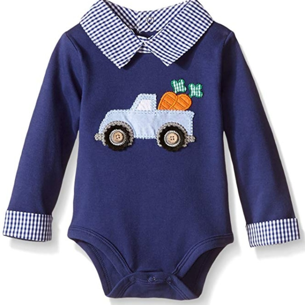 Mud Pie Spring Gingham Onesie NEW WITH TAGS!